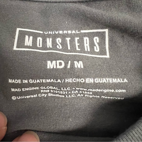 3/$30 NWT Goodfellow&Co Dracula Graphic Tee - Gray M - Picture 5 of 5